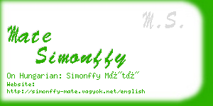 mate simonffy business card